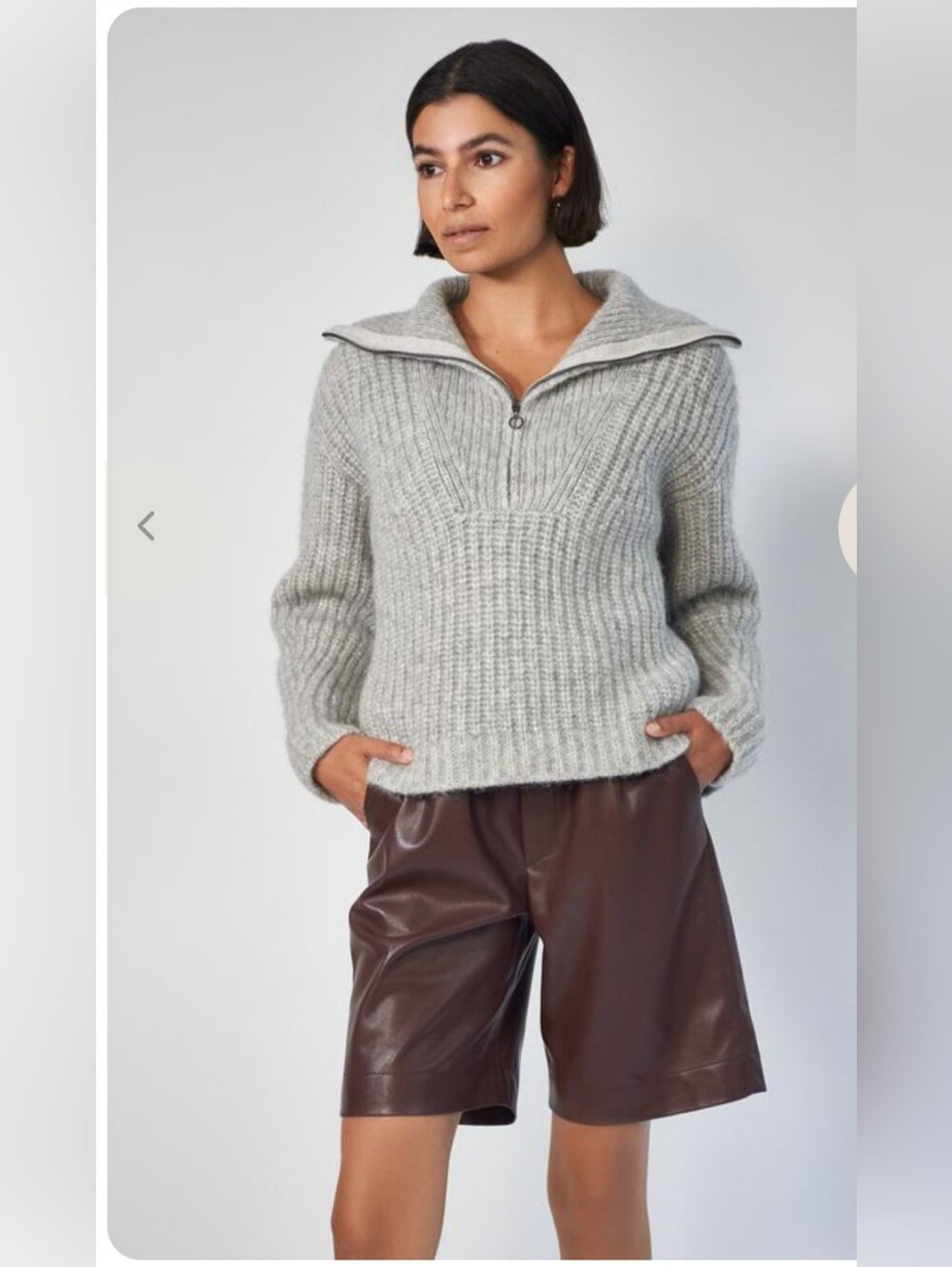 Nanushka Munira Shorts In Plum Chutney - Picture 3 of 13